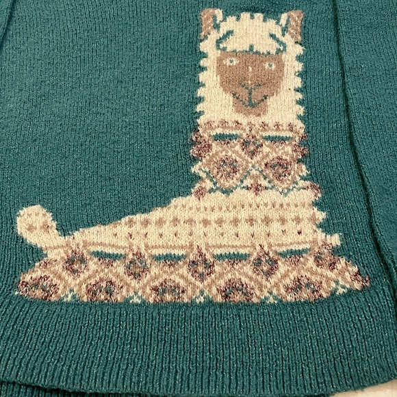 Women’s size small Hollister Alpaca / llama/ Design Teal Sweater - Picture 2 of 15
